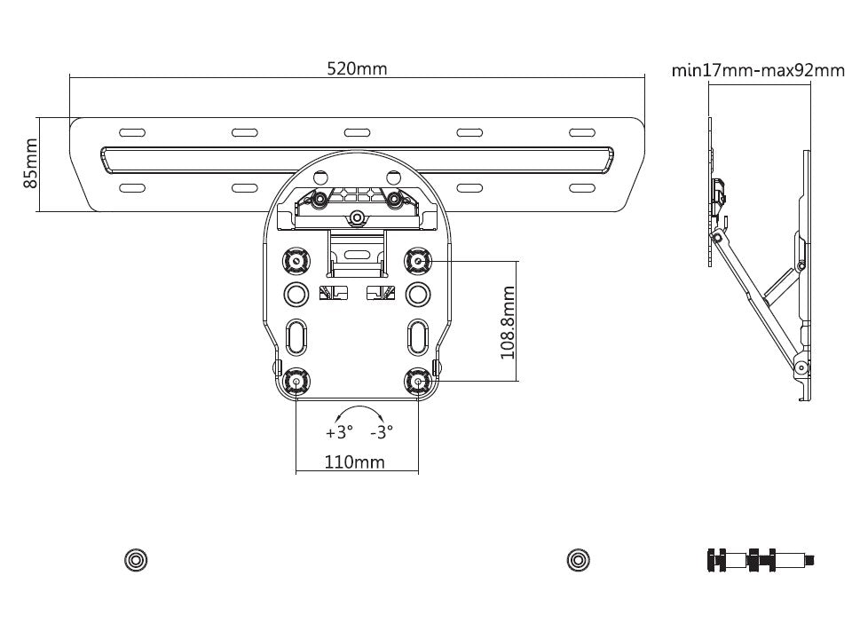 Multibrackets M No-Gap Wall Mount for Samsung QLED Series 49"–65" TVs | 7350073735464