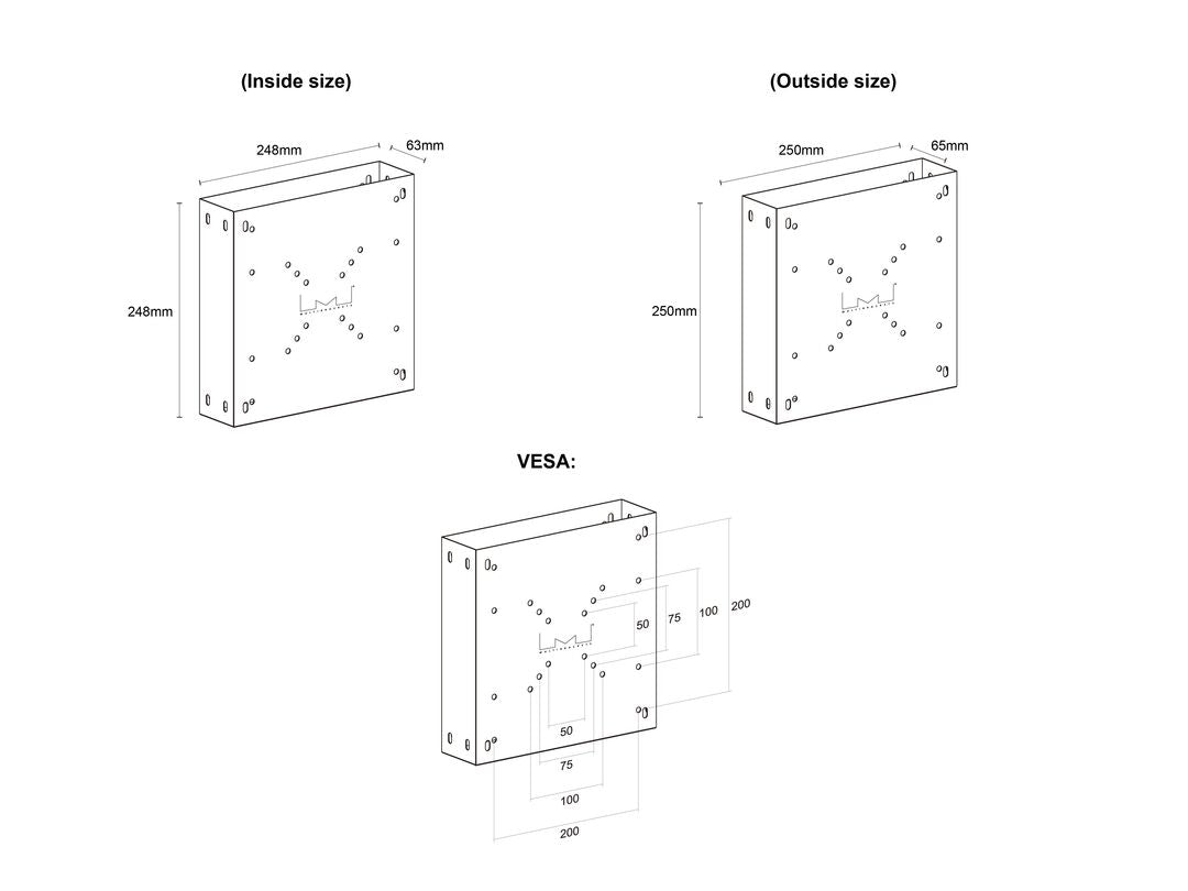 Multibrackets M PC Box / Digital Signage Box for VESA Displays | 7350022735514 Mount Accessories Multibrackets