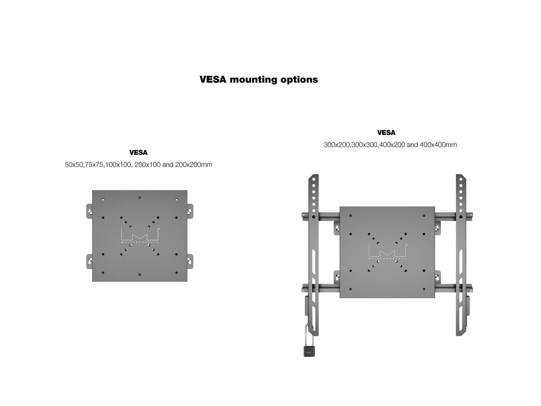 Multibrackets M PC & Digital Signage Box with Tilt Wall Mount – VESA 400x400 | 7350073731831