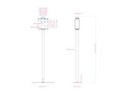 Multibrackets M Pro 1.5m Dual Side Floorstand For 32"-55" Screens | 7350105219917 Floor Stand Multibrackets