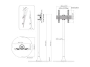 Multibrackets M Pro 1.5m Floor Stand For 32"-65" Screens | 7350105218354 Floor Stand Multibrackets