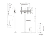 Multibrackets M Pro 1.5m Single Pole Floor Stand For 32"-65" Screens | 7340234810147