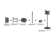 Multibrackets M Pro 1.5m Single Pole Floorstand For 32"-65" Screens | 7350105219092 Floor Stand Multibrackets