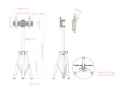 Multibrackets M Pro 1.5m Tripod Floor Stand For 32"-55" Screens | 7350105218330