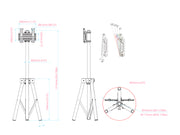 Multibrackets M Pro 1.5m Tripod Floor Stand For 27"-43" Screens | 7350105218323