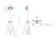 Multibrackets M Pro 1.5m Tripod Monitor Stand For 27"-43" Screens | 7350105218347
