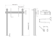 Multibrackets M Pro 1.8m Fixed Floor to Wall Column For 75"-115" Screens | 7340234812660