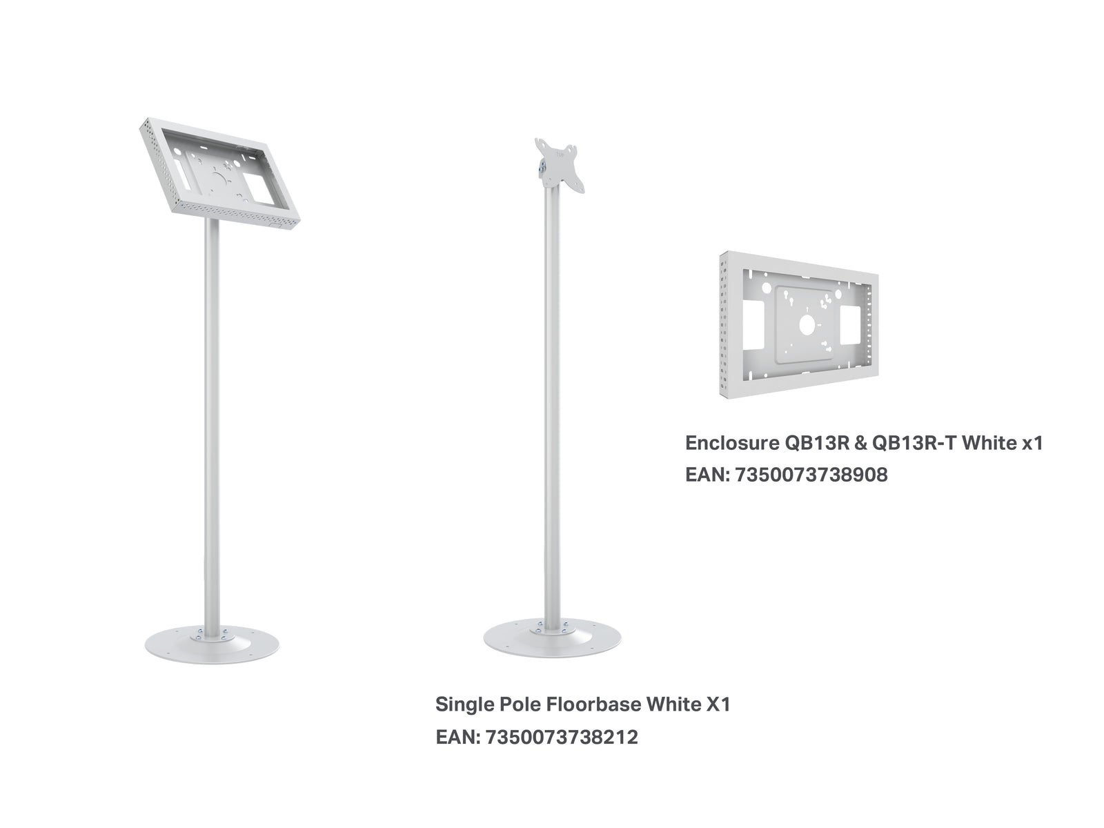 Multibrackets M Pro 1m Single Pole Floorbase For Samsung QBR13 | 7350105219702 Floor Stand Multibrackets