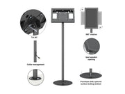 Multibrackets M Pro 1m Single Pole Floorbase For Samsung QBR13 | 7350105219719 Floor Stand Multibrackets