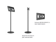 Multibrackets M Pro 1m Single Pole Floorbase For Samsung QBR13 | 7350105219719 Floor Stand Multibrackets