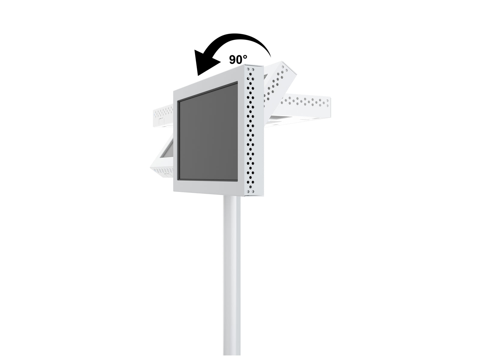 Multibrackets M Pro 1m Single Pole Floorbase For 7"-30" Screens | 7350073738212