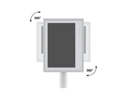 Multibrackets M Pro 1m Single Pole Floorbase For 7"-30" Screens | 7350073738212
