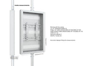Multibrackets M Pro 32" Floor-to-Ceiling Digital Signage Enclosure - White | 7340234810697