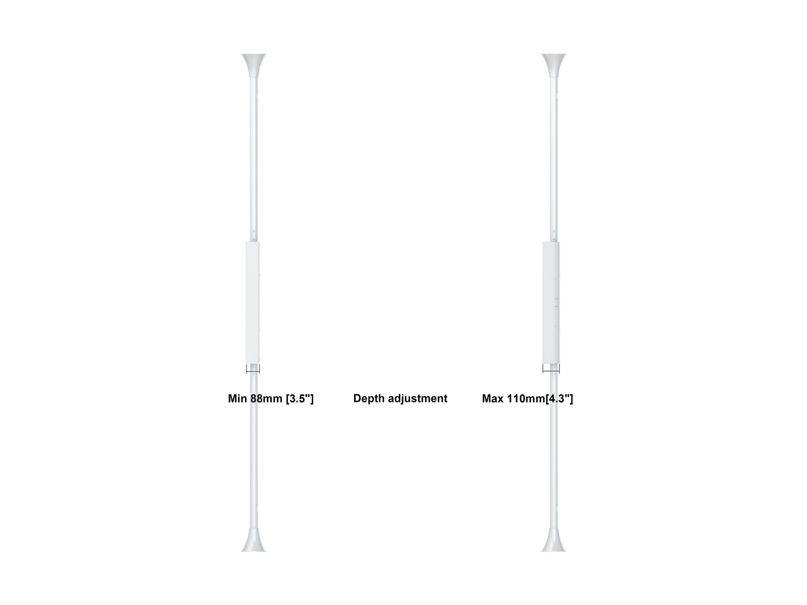Multibrackets M Pro 32" Floor-to-Ceiling Digital Signage Enclosure - White | 7340234810697