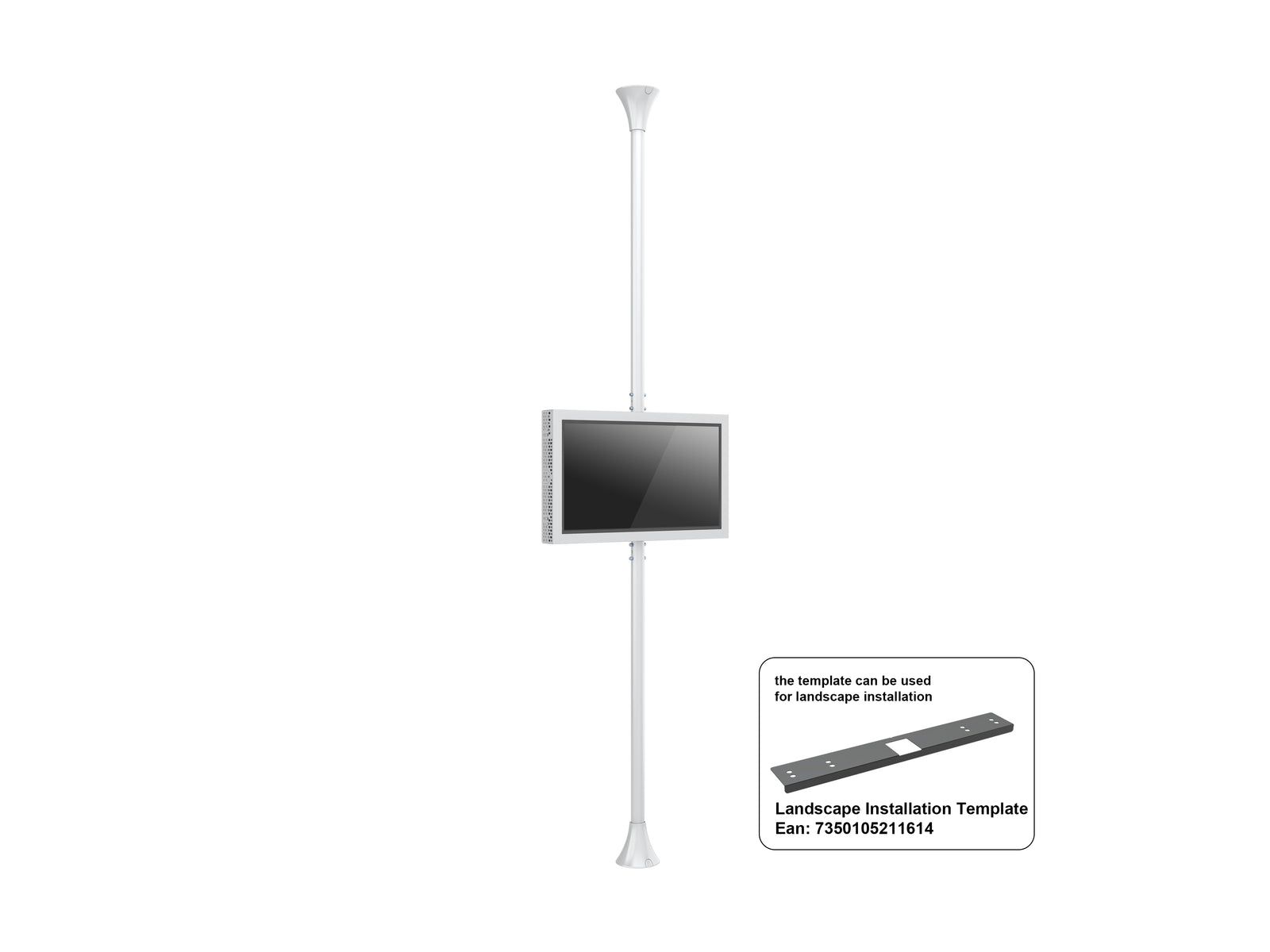 Multibrackets M Pro 32" Floor-to-Ceiling Digital Signage Enclosure - White | 7340234810697