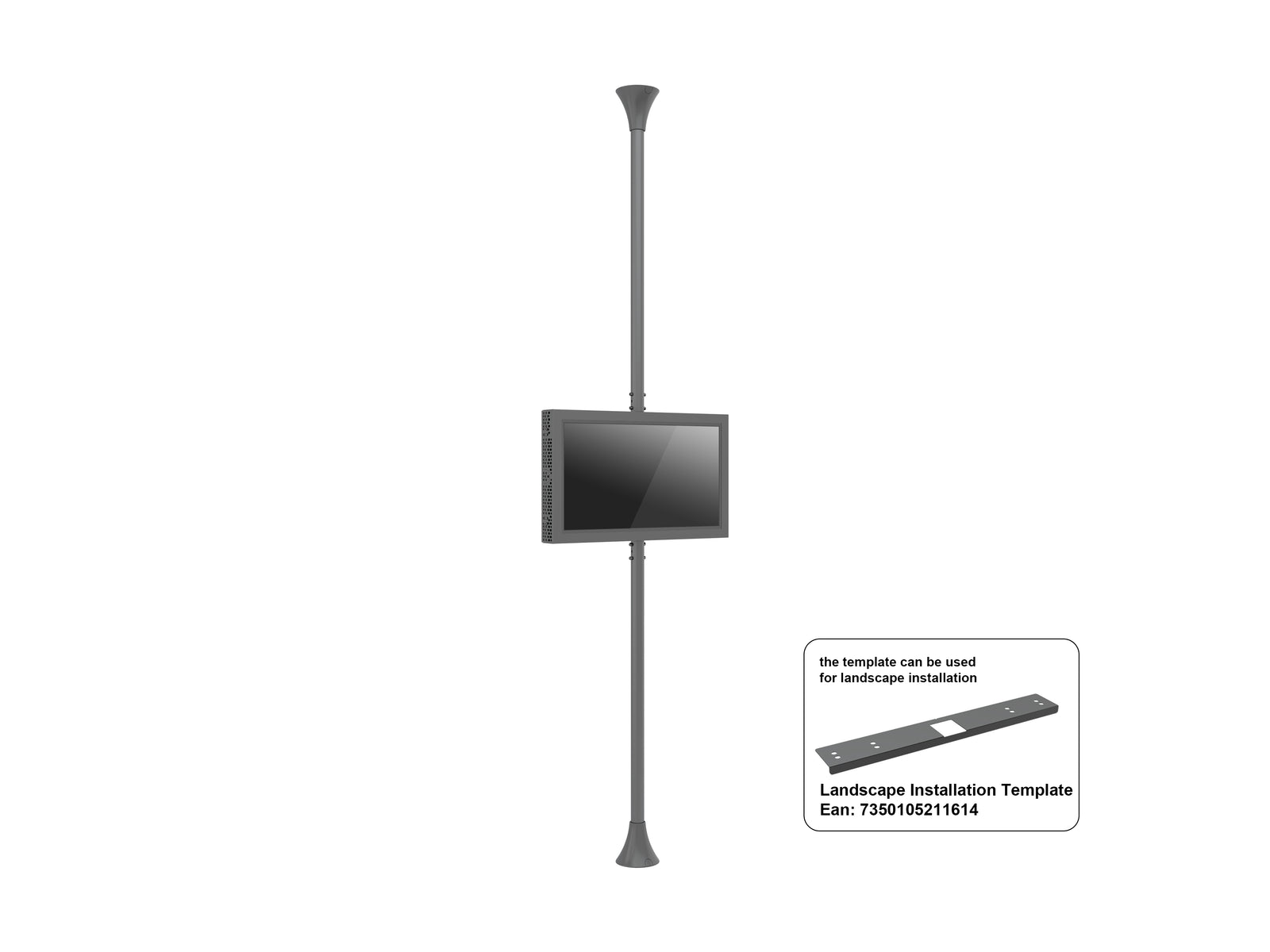 Multibrackets M Pro 32" Floor-to-Ceiling Digital Signage Enclosure | 7340234810680