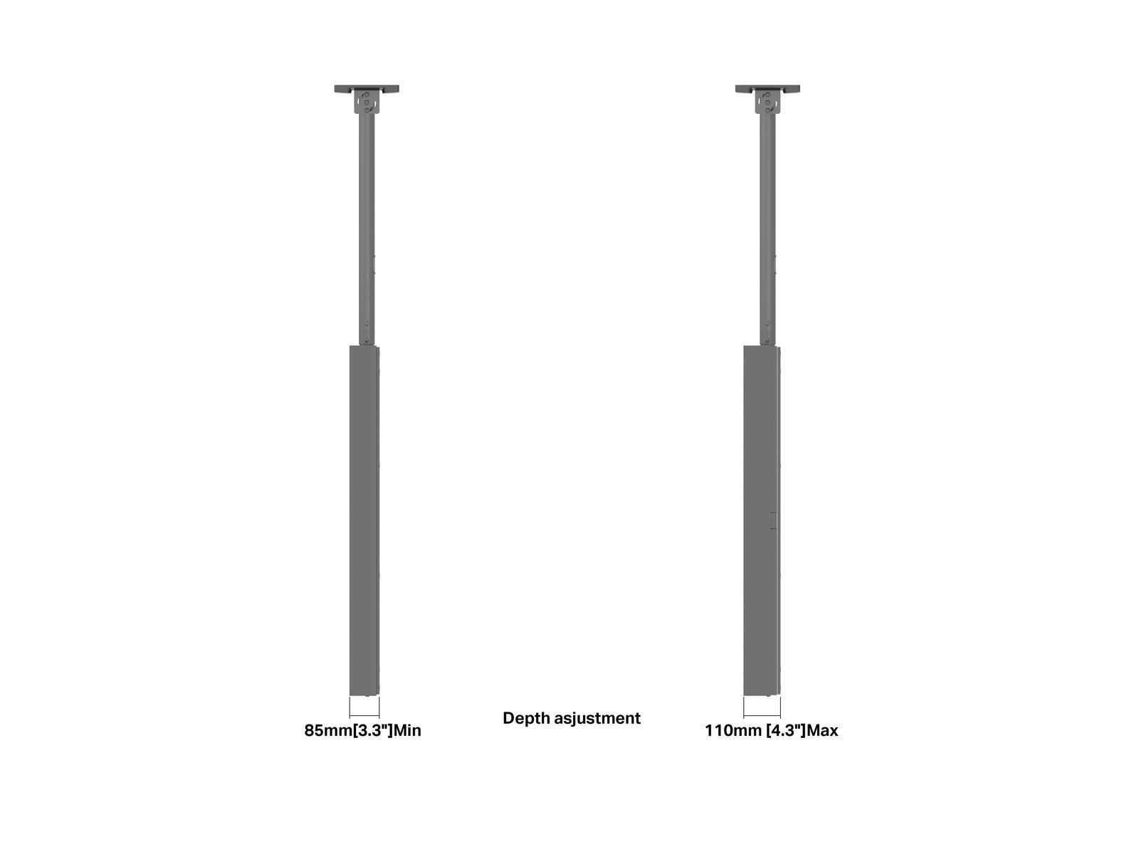 Multibrackets M Pro 46" High Brightness Ceiling Digital Signage Enclosure - Black | 7340234810383