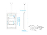 Multibrackets M Pro 46" High Brightness Ceiling Digital Signage Enclosure - White | 7340234810390
