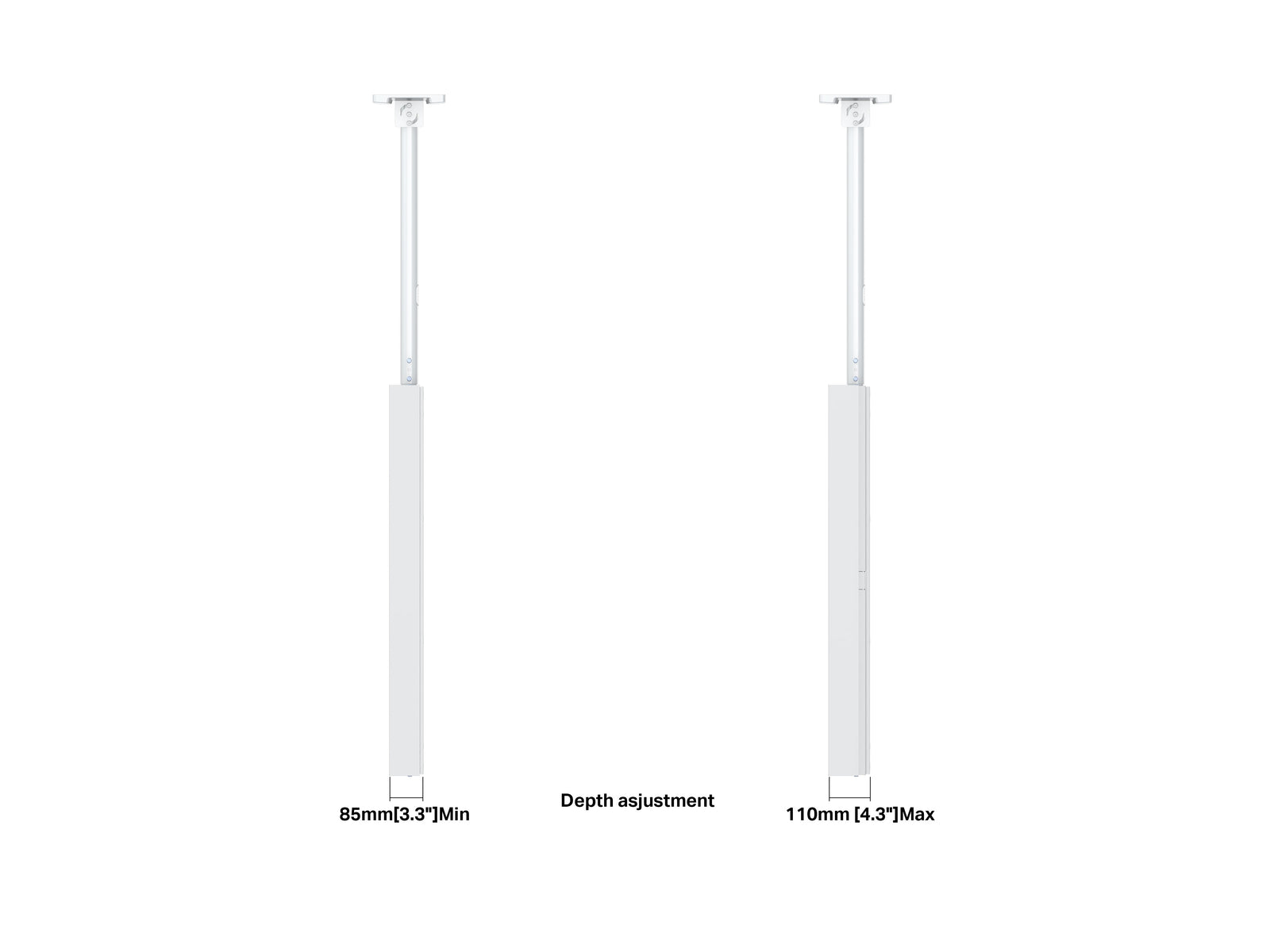 Multibrackets M Pro 46" High Brightness Ceiling Digital Signage Enclosure - White | 7340234810390