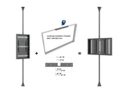 Multibrackets M Pro 46" High Brightness Floor-to-Ceiling Digital Signage Enclosure | 7340234810406