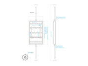 Multibrackets M Pro 46" High Brightness Floor-to-Ceiling Digital Signage Enclosure | 7340234810406