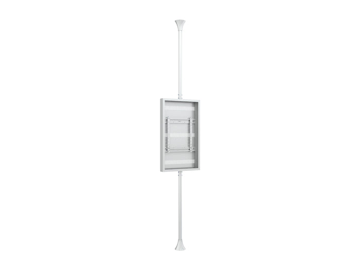 Multibrackets M Pro 46" High Brightness Floor-to-Ceiling Signage Enclosure - White | 7340234810413 Floor to Ceiling Display Mount Multibrackets