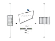 Multibrackets M Pro 46" High Brightness Floor-to-Ceiling Signage Enclosure - White | 7340234810413