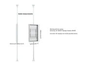 Multibrackets M Pro 46" High Brightness Floor-to-Ceiling Signage Enclosure - White | 7340234810413