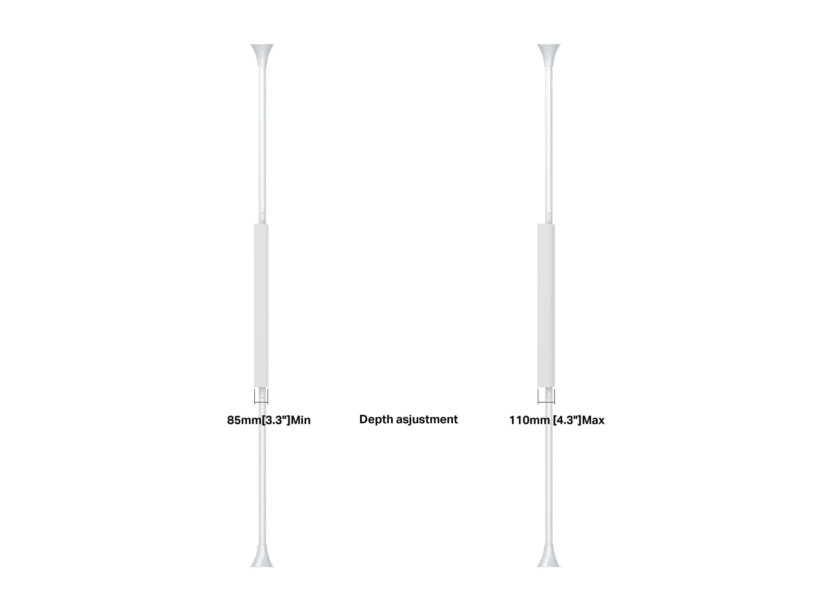 Multibrackets M Pro 46" High Brightness Floor-to-Ceiling Signage Enclosure - White | 7340234810413
