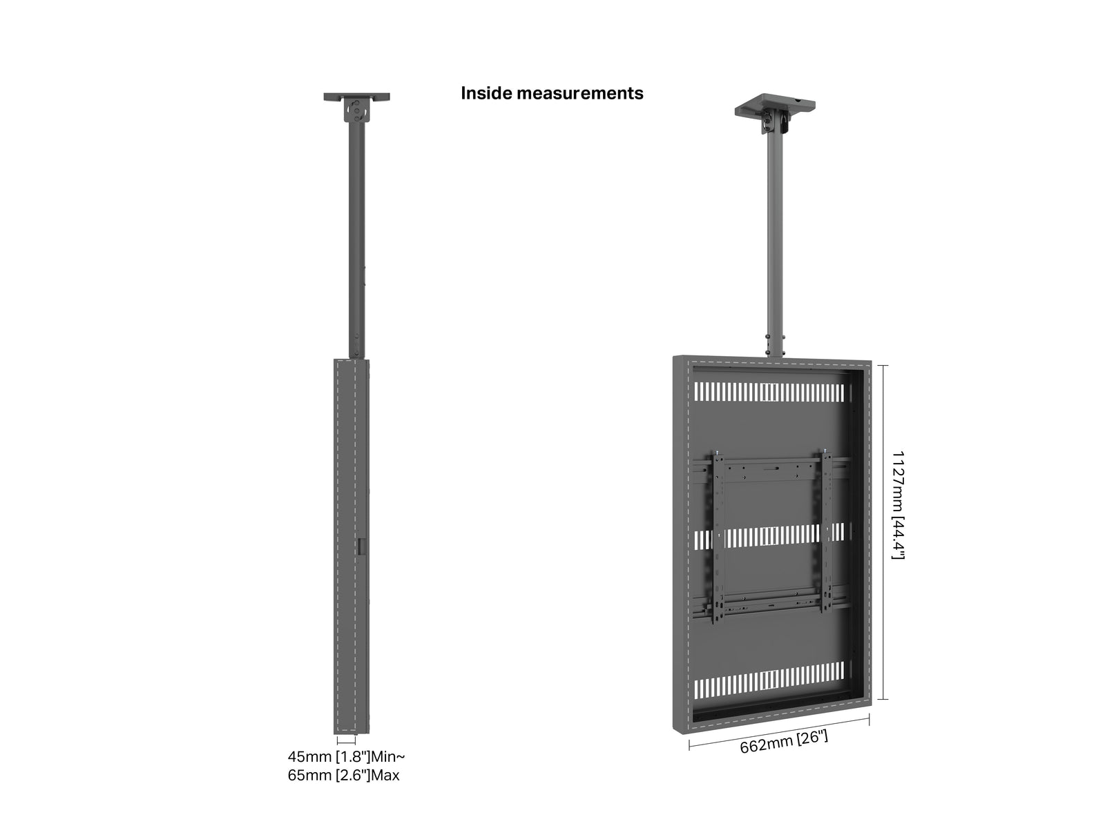 Multibrackets M Pro 49" Ceiling Digital Signage Enclosure - Black | 7340234811342