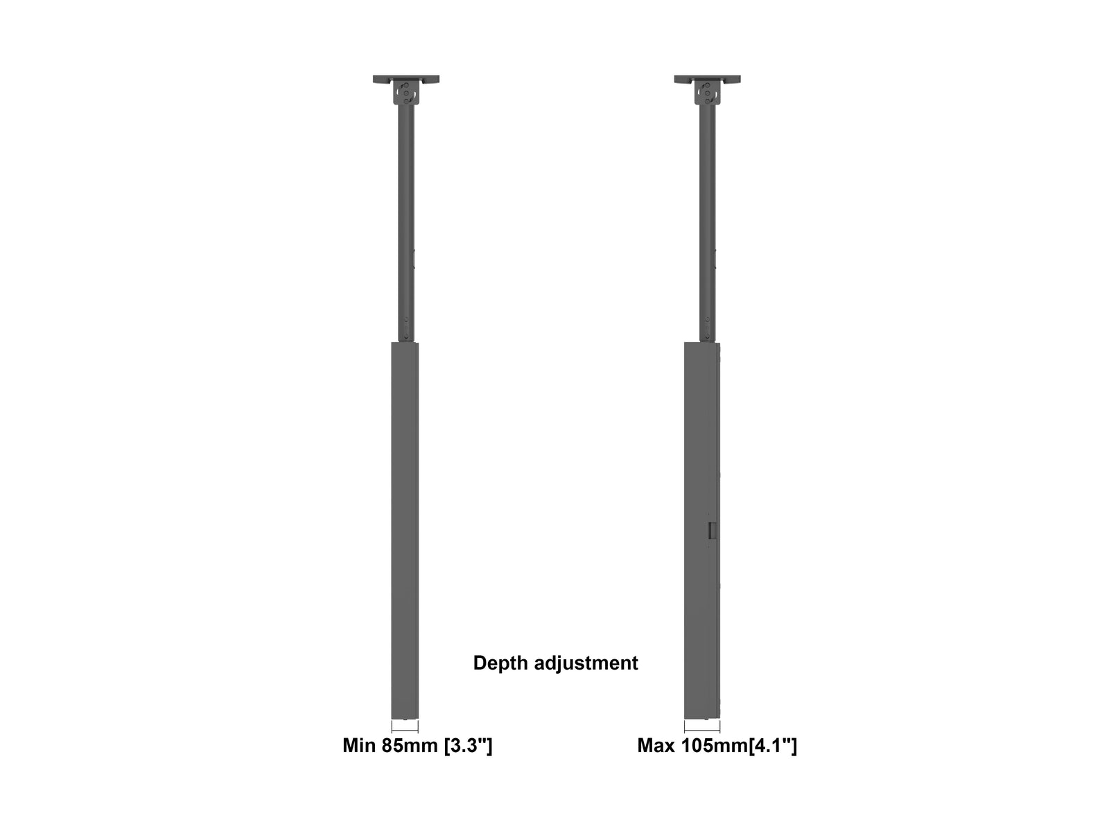 Multibrackets M Pro 49" Ceiling Digital Signage Enclosure - Black | 7340234811342