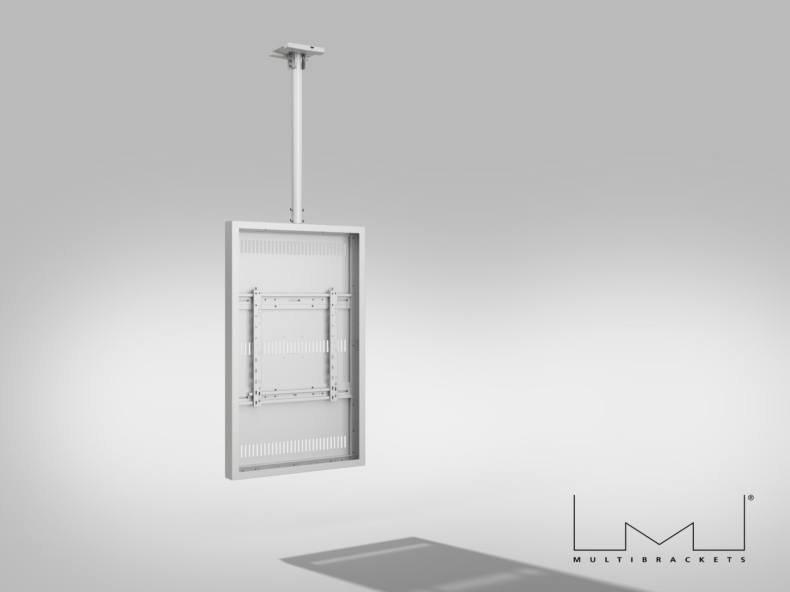 Multibrackets M Pro 49" Ceiling Mount Digital Signage Enclosure – White | 7340234811359 Signage Display Enclosures Multibrackets