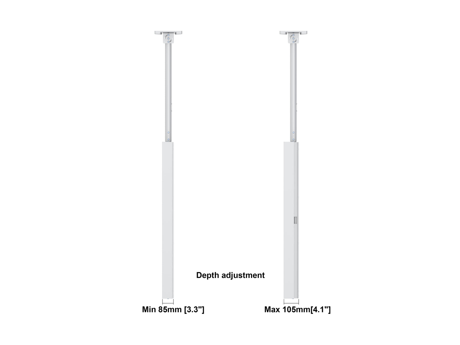 Multibrackets M Pro 49" Ceiling Mount Digital Signage Enclosure – White | 7340234811359 Signage Display Enclosures Multibrackets