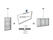 Multibrackets M Pro 49" Ceiling Mount Digital Signage Enclosure – White | 7340234811359 Signage Display Enclosures Multibrackets