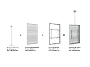 Multibrackets M Pro 49" Ceiling Mount Digital Signage Enclosure – White | 7340234811359 Signage Display Enclosures Multibrackets