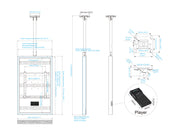 Multibrackets M Pro 49" Ceiling Mount Digital Signage Enclosure – White | 7340234811359 Signage Display Enclosures Multibrackets