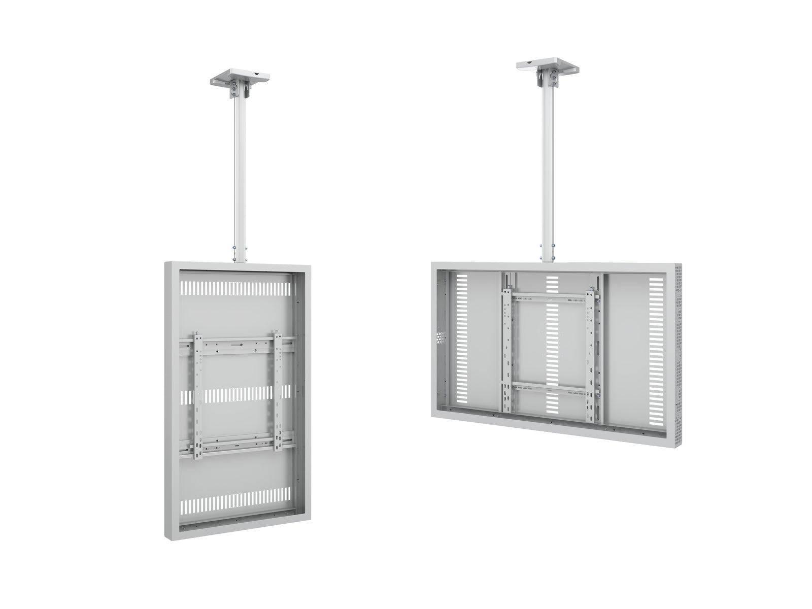 Multibrackets M Pro 49" Ceiling Mount Digital Signage Enclosure – White | 7340234811359 Signage Display Enclosures Multibrackets