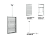 Multibrackets M Pro 49" Ceiling Mount Digital Signage Enclosure – White | 7340234811359 Signage Display Enclosures Multibrackets