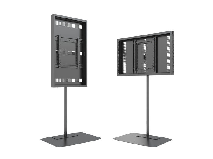 Multibrackets M Pro 49" Single Pole Digital Signage Enclosure with Floorbase | 7350105219788 Signage Display Enclosures Multibrackets