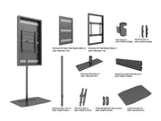 Multibrackets M Pro 49" Single Pole Digital Signage Enclosure with Floorbase | 7350105219788