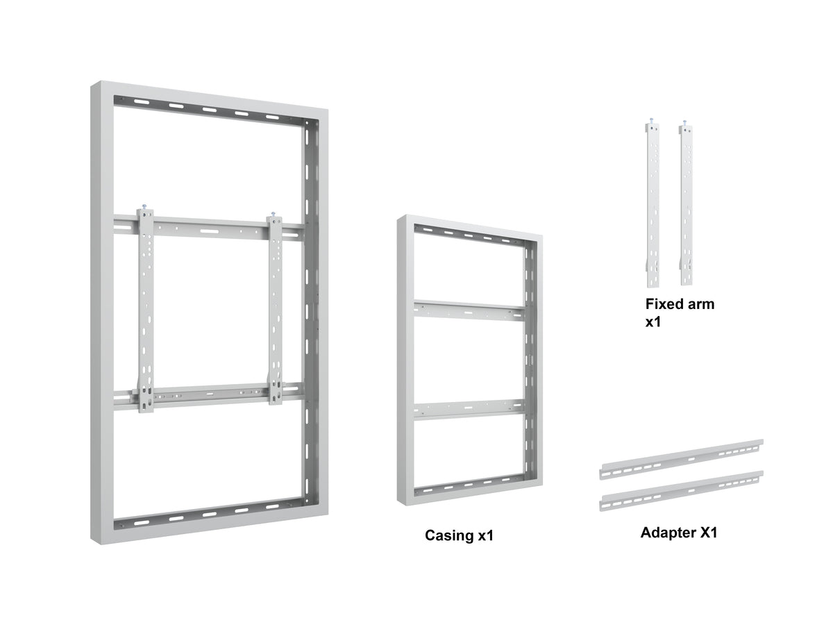 Multibrackets M Pro 49" Wall Medium Digital Signage Enclosure - White | 7350022738799 Signage Display Enclosures Multibrackets