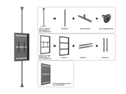 Multibrackets M Pro 55" Floor-to-Ceiling Digital Signage Enclosure - Black | 7350105213106