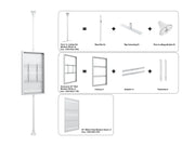 Multibrackets M Pro 55" Floor-to-Ceiling Digital Signage Enclosure - White | 7350105213113