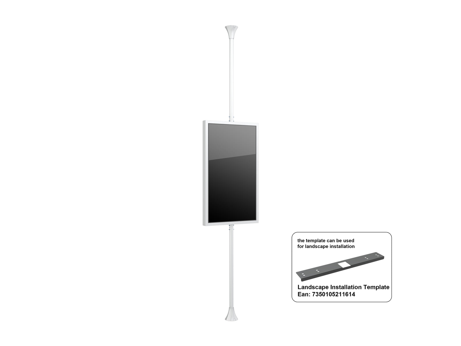 Multibrackets M Pro 55" Floor-to-Ceiling Digital Signage Enclosure - White | 7350105213113