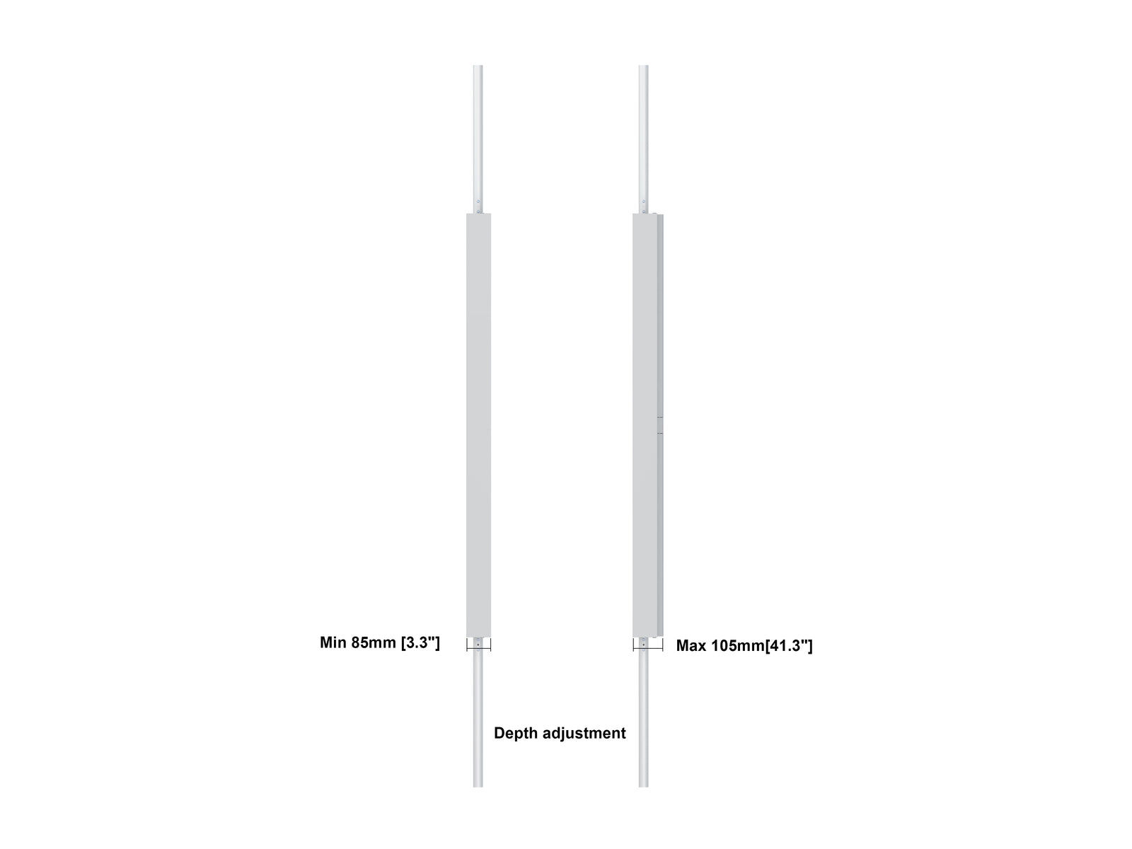 Multibrackets M Pro 55" Floor-to-Ceiling Digital Signage Enclosure - White | 7350105213113