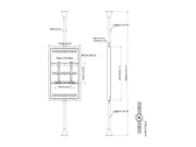 Multibrackets M Pro 55" Floor-to-Ceiling Digital Signage Enclosure - White | 7350105213113