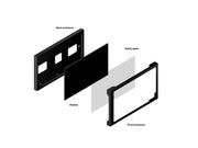 Multibrackets M Pro 55" Indoor Wall Landscape Digital Signage Enclosure – Black | 7350105218071 Signage Display Enclosures Multibrackets