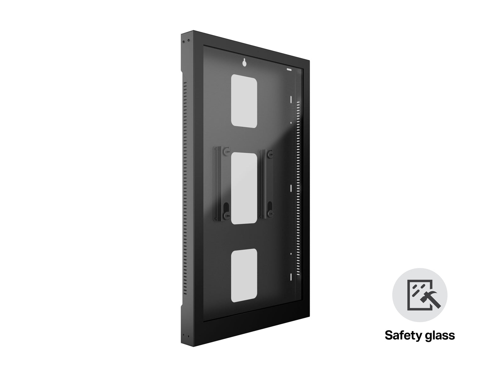 Multibrackets M Pro 55" Indoor Wall Portrait Digital Signage Enclosure – Black | 7350073731619 Signage Display Enclosures Multibrackets