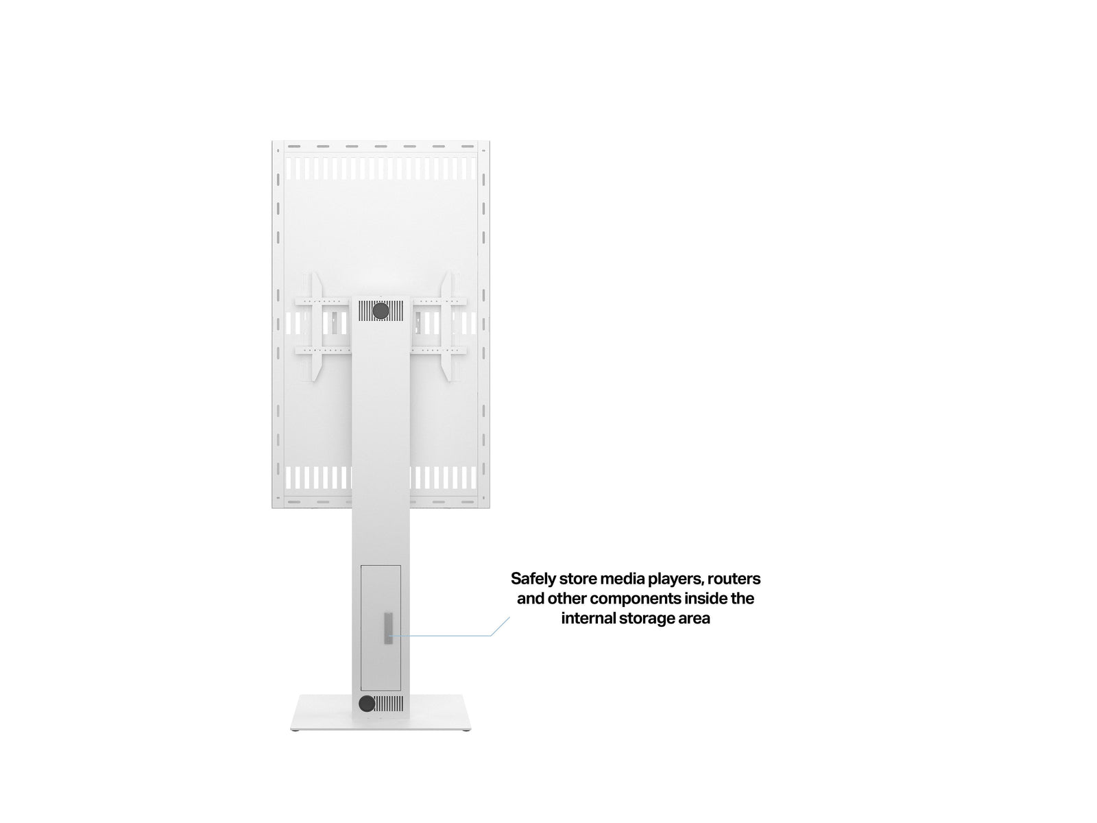 Multibrackets M Pro 65" Digital Signage Kiosk Enclosure – White | 7350022733572 Kiosk Stand Multibrackets