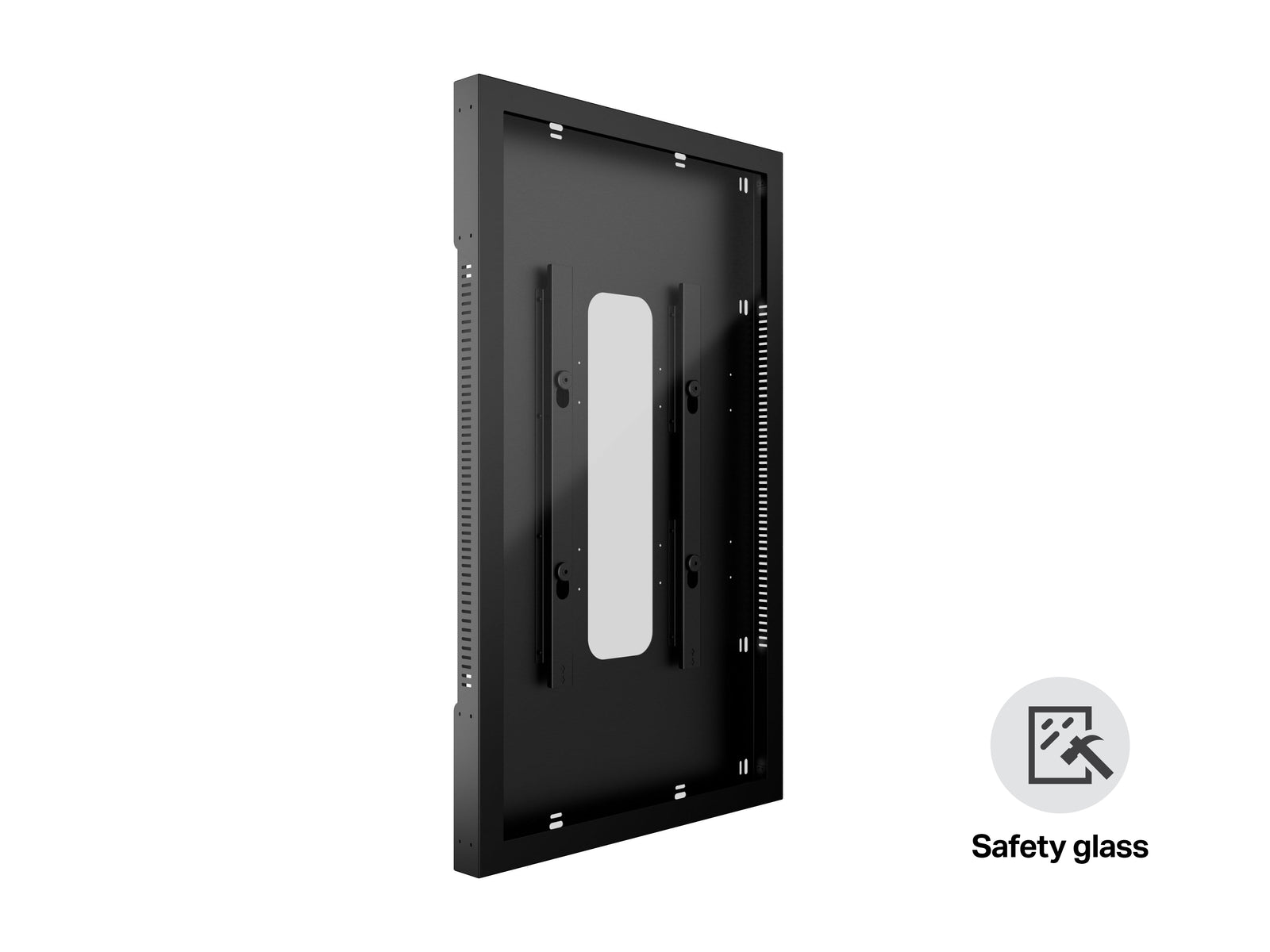 Multibrackets M Pro 65" Indoor Wall Portrait Digital Signage Enclosure – Black | 7350073731626 Signage Display Enclosures Multibrackets